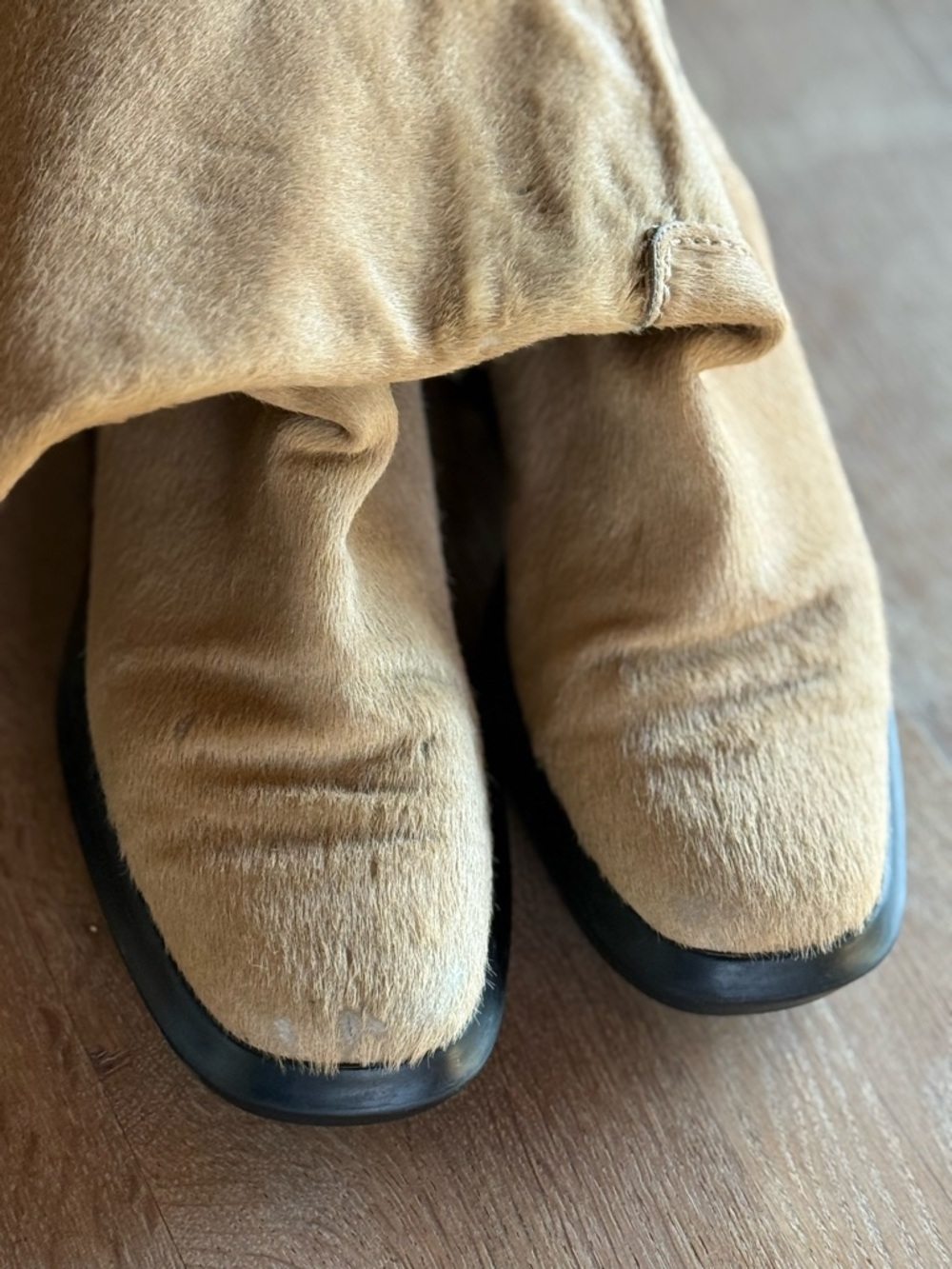 Tod’s Tan Pony Hair Knee Boots - Picture 6 of 11